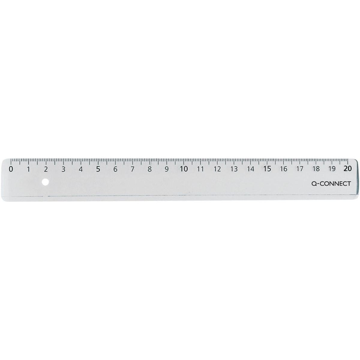 Q-CONNECT - measuring stick, transparent polystyrene, 20 cm