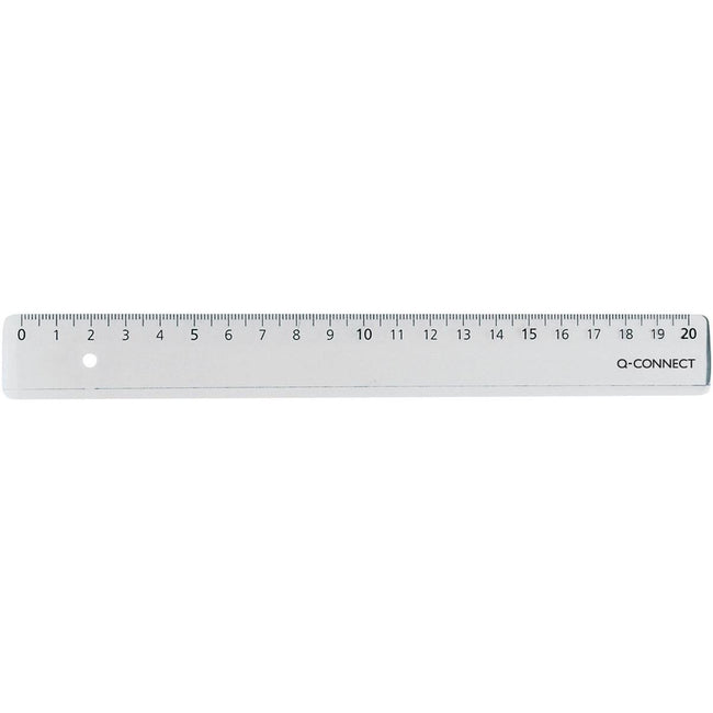 Q-CONNECT - measuring stick, transparent polystyrene, 20 cm