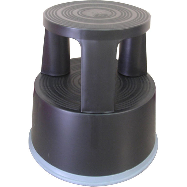 Q-CONNECT - sgabello con ruote, plastica, nero