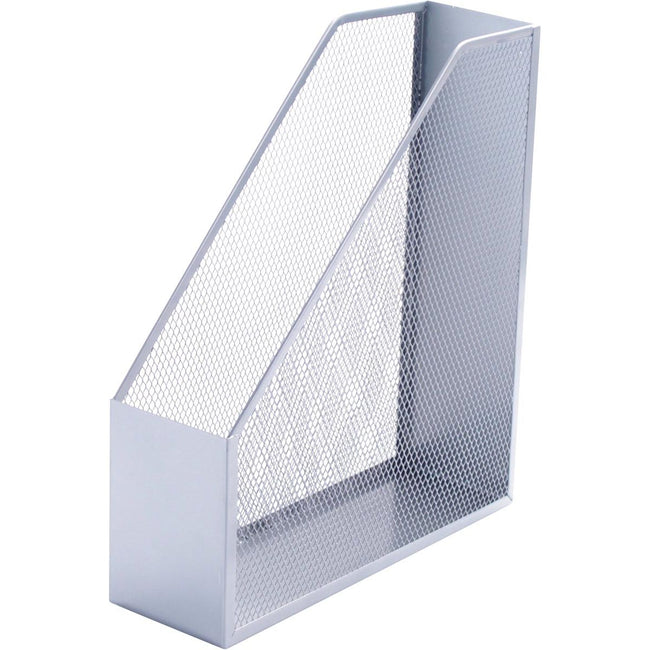 Q-CONNECT -   Tijdschrifthouder in mesh metaal, zilver