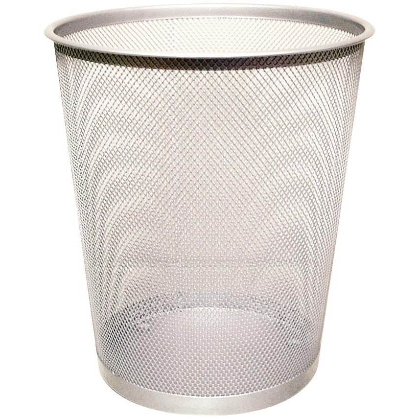 Q-CONNECT - corbeille à papier 19 litres métal argenté