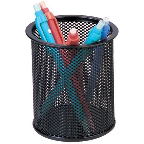 Q-CONNECT - boîte à stylos, maille métallique, noir
