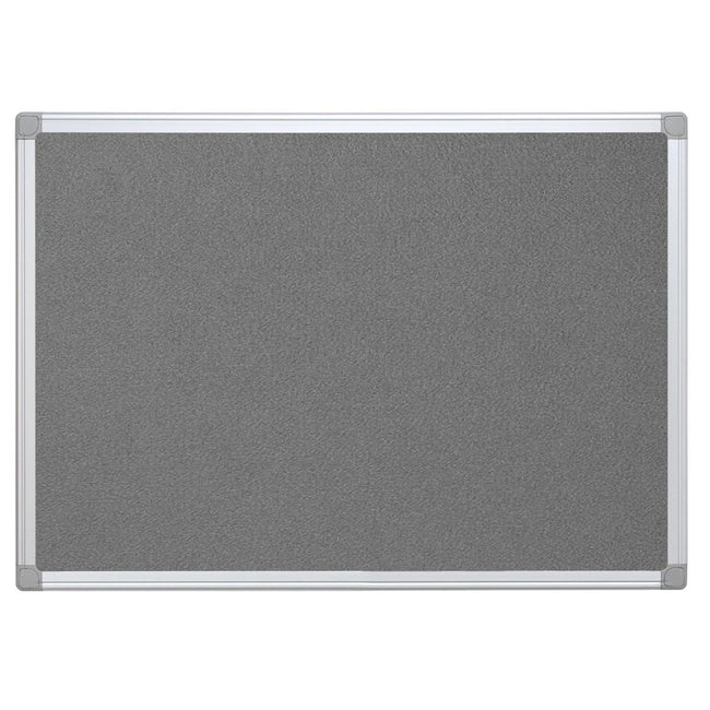 Q-CONNECT -   textielbord, met aluminium frame, 90 x 60 cm, grijs