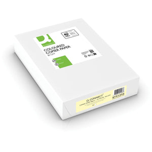 Q-CONNECT -   gekleurd kopieerpapier, A4, 80g, pak van 500 vel, lichtgeel