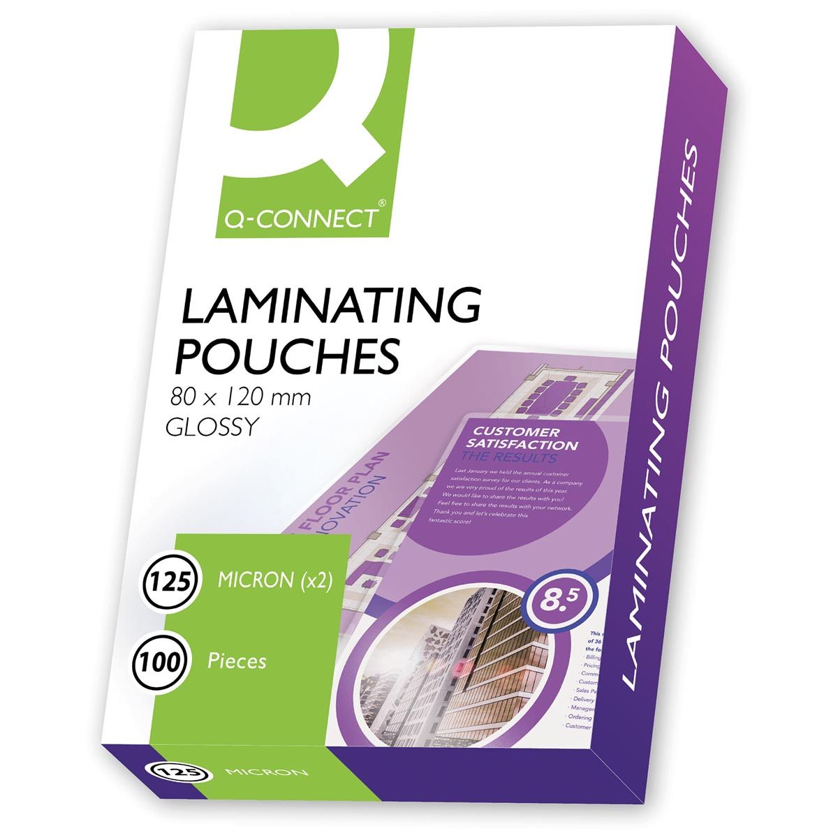 Q-CONNECT - laminating pouch 2x 125 micron A7 100 pieces
