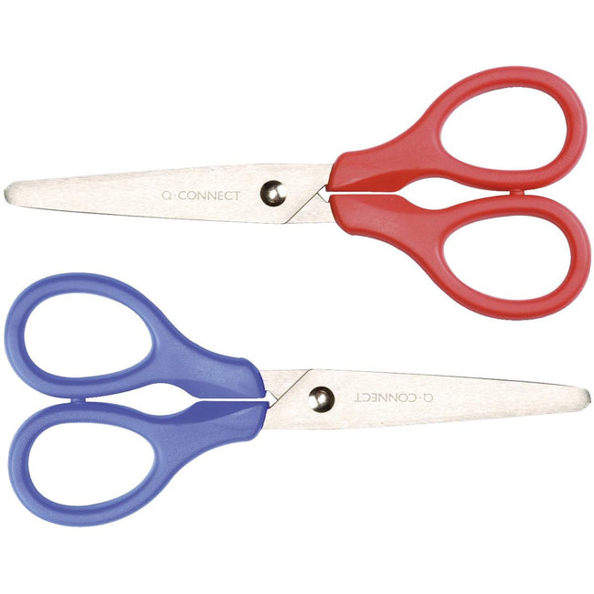 Q-CONNECT - forbici, 13 cm, occhi simmetrici, in blister