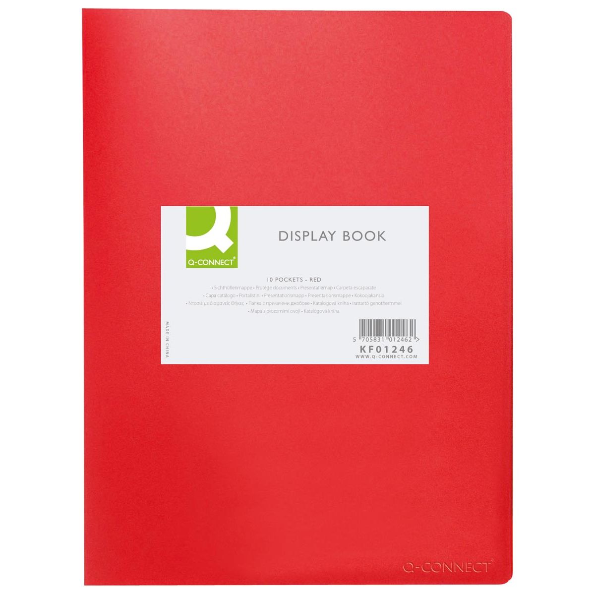 Q-CONNECT - album personnalisable A4 10 sachets rouge