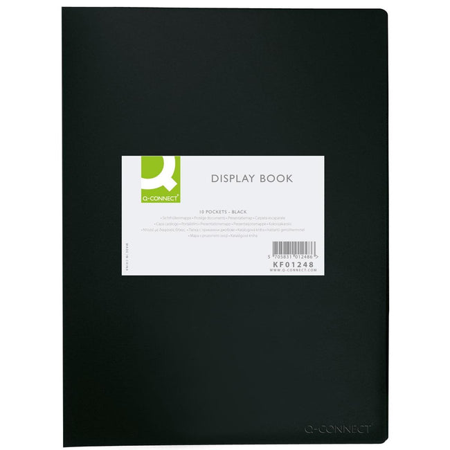 Q-CONNECT - album, A4, 10 pockets, black