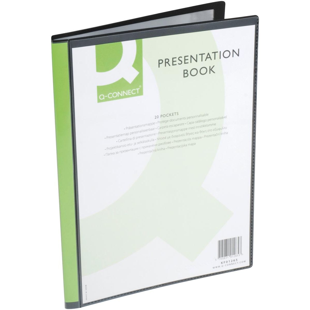 Q-CONNECT - album personnalisable A4 20 pochettes noir