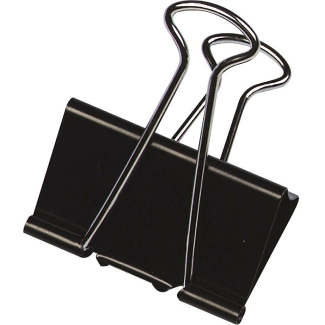 Q-CONNECT -   foldbackclip, zwart, 19 mm, doosje van 10 stuks