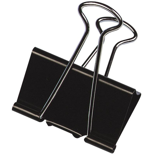 Q-CONNECT - clip plegable, negro, 51 mm, caja de 10 piezas