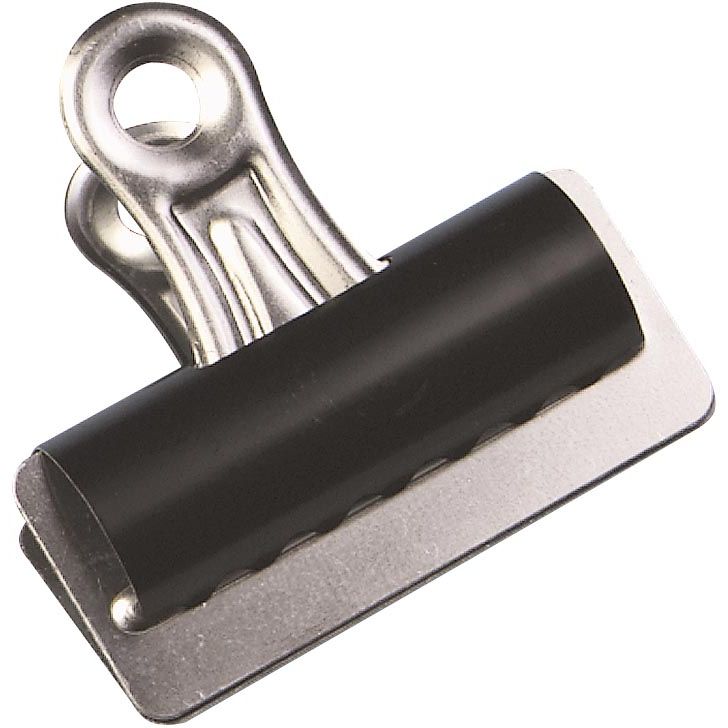 Q-CONNECT - clip bulldog, nera, 25 mm, scatola da 10 pezzi