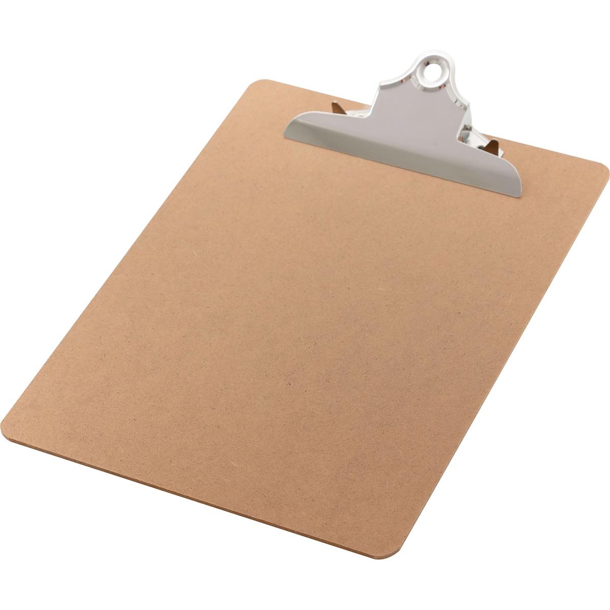 Q-CONNECT -   klemplaat, hardboard karton, ft A4, staand, bruin