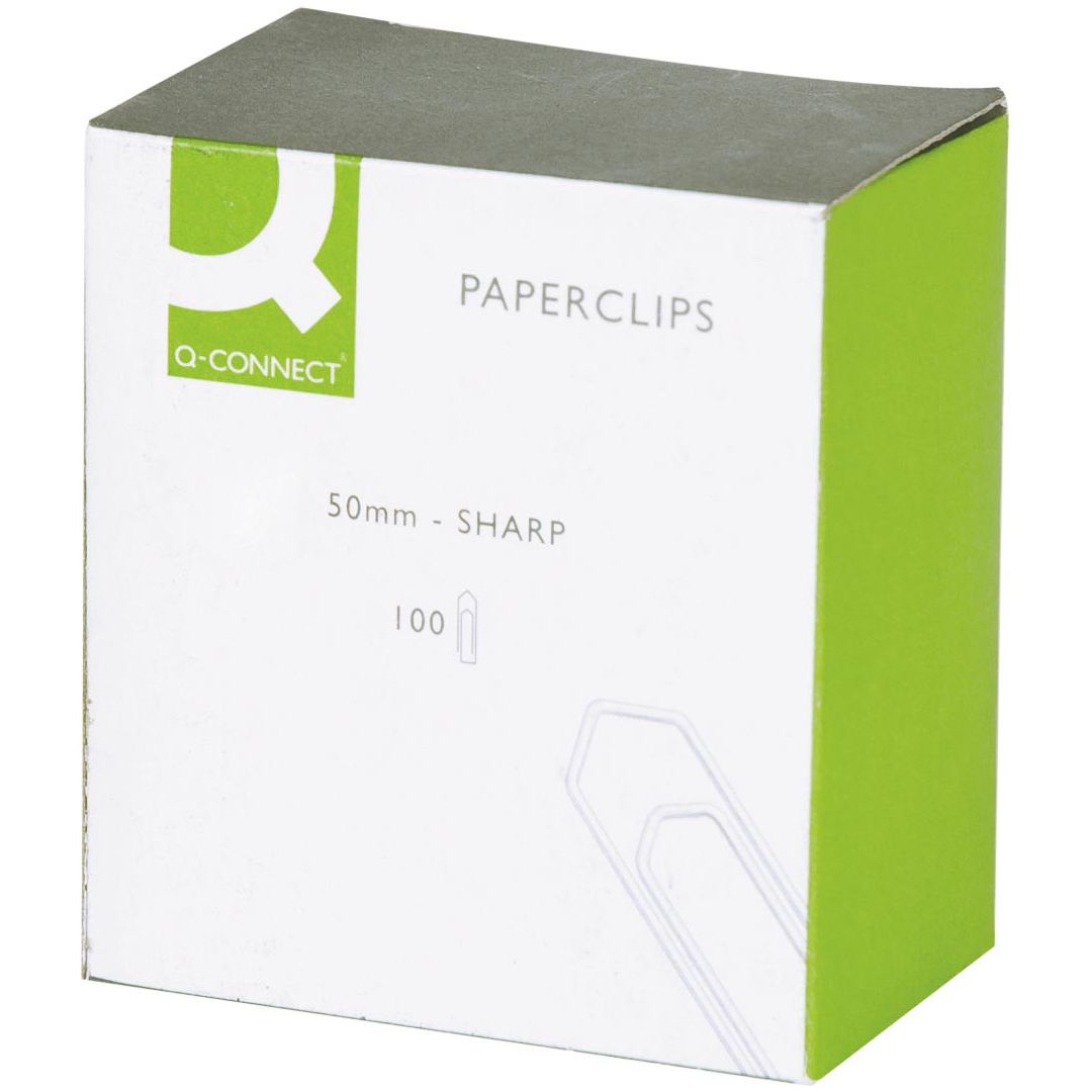 Q-connect-q-Connect-Papierklemmen, 50 mm, Box mit 100 Teilen