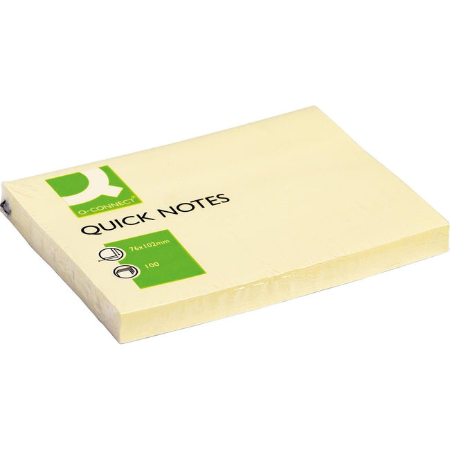Q-CONNECT -   Quick Notes, ft 76 x 102 mm, 100 vel, geel