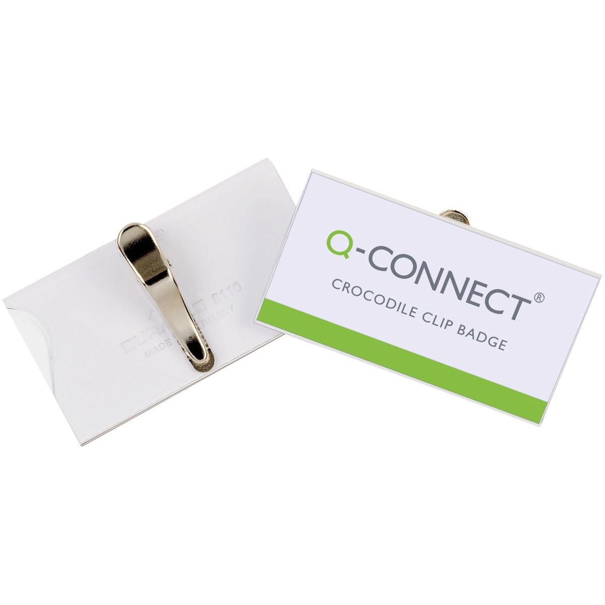 Badge Q-Connect-Q avec Crocodile Blamp 75 x 40 mm