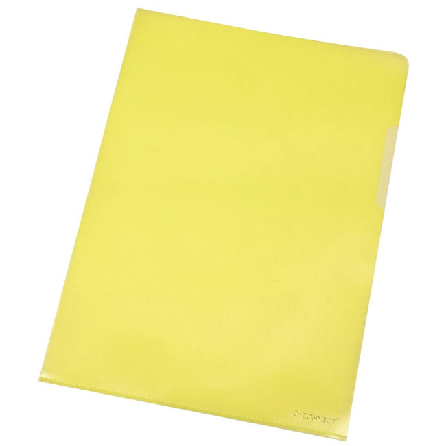 Q-CONNECT - L-folder, yellow, 120 micron, pack of 10