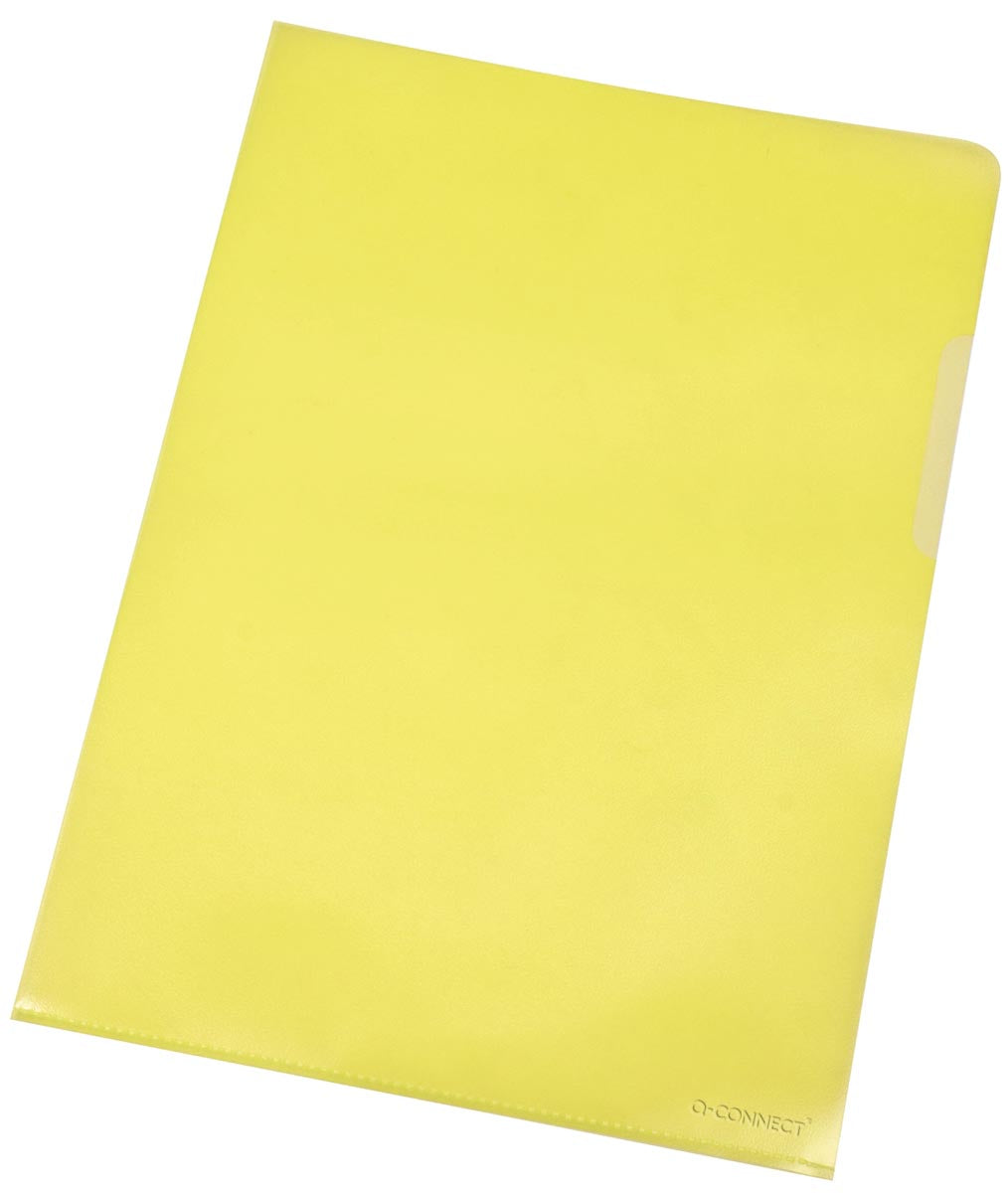 Q-CONNECT -   L-map, geel, 120 micron, pak van 10 stuks