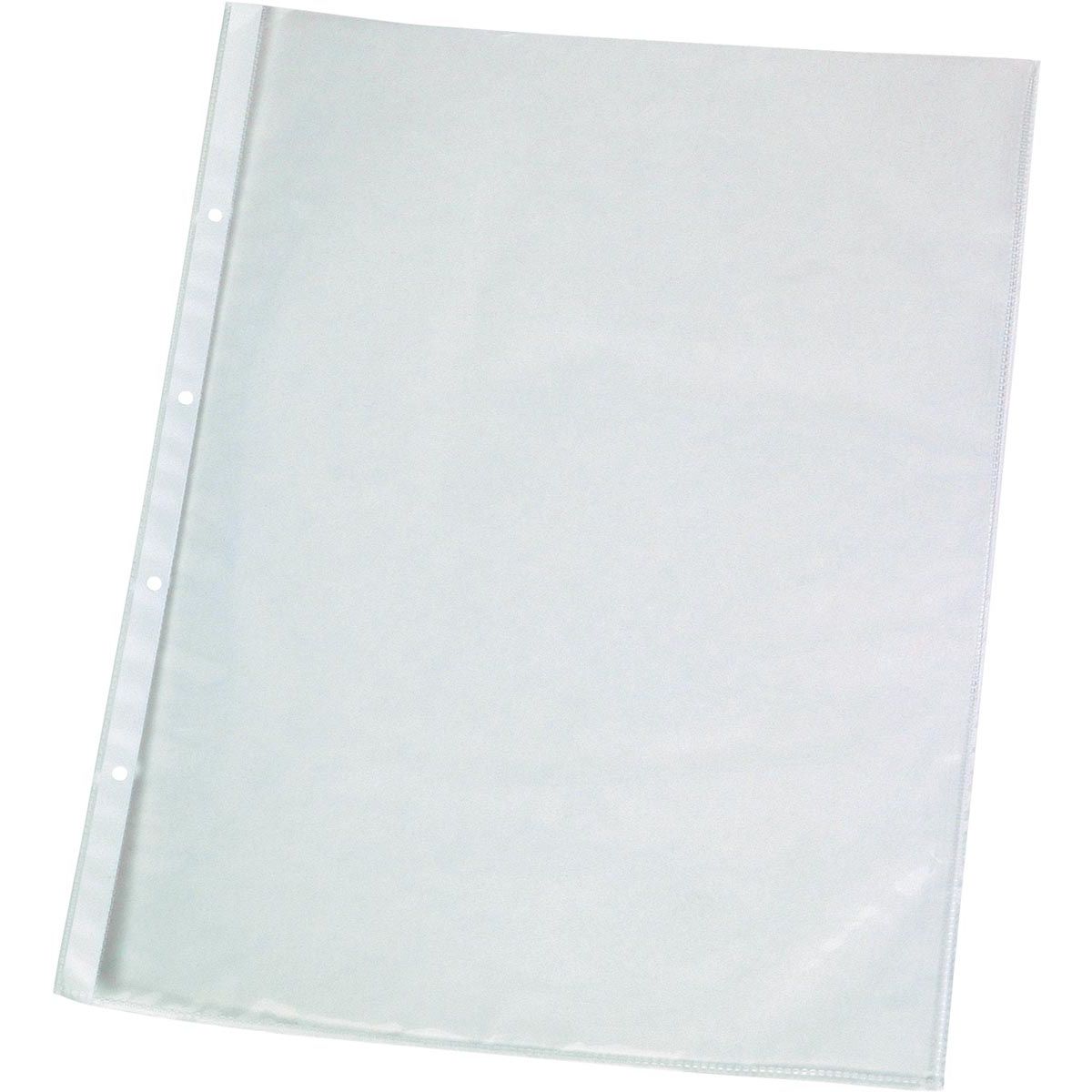 Q-CONNECT -   geperforeerde showtas A4 11-gaatsperforatie glashelder 50 micron pak van 25 stuks