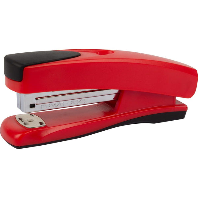 Q-CONNECT - stapler half strip, 20 sheets, plastic, red