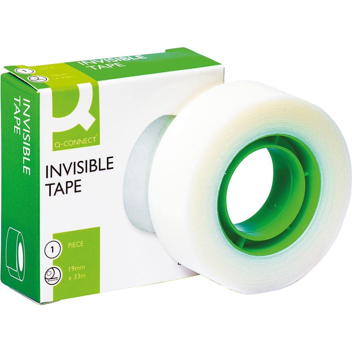 Q-CONNECT - Q-CONNECT plakband, invisible, 19 mm x 33 m