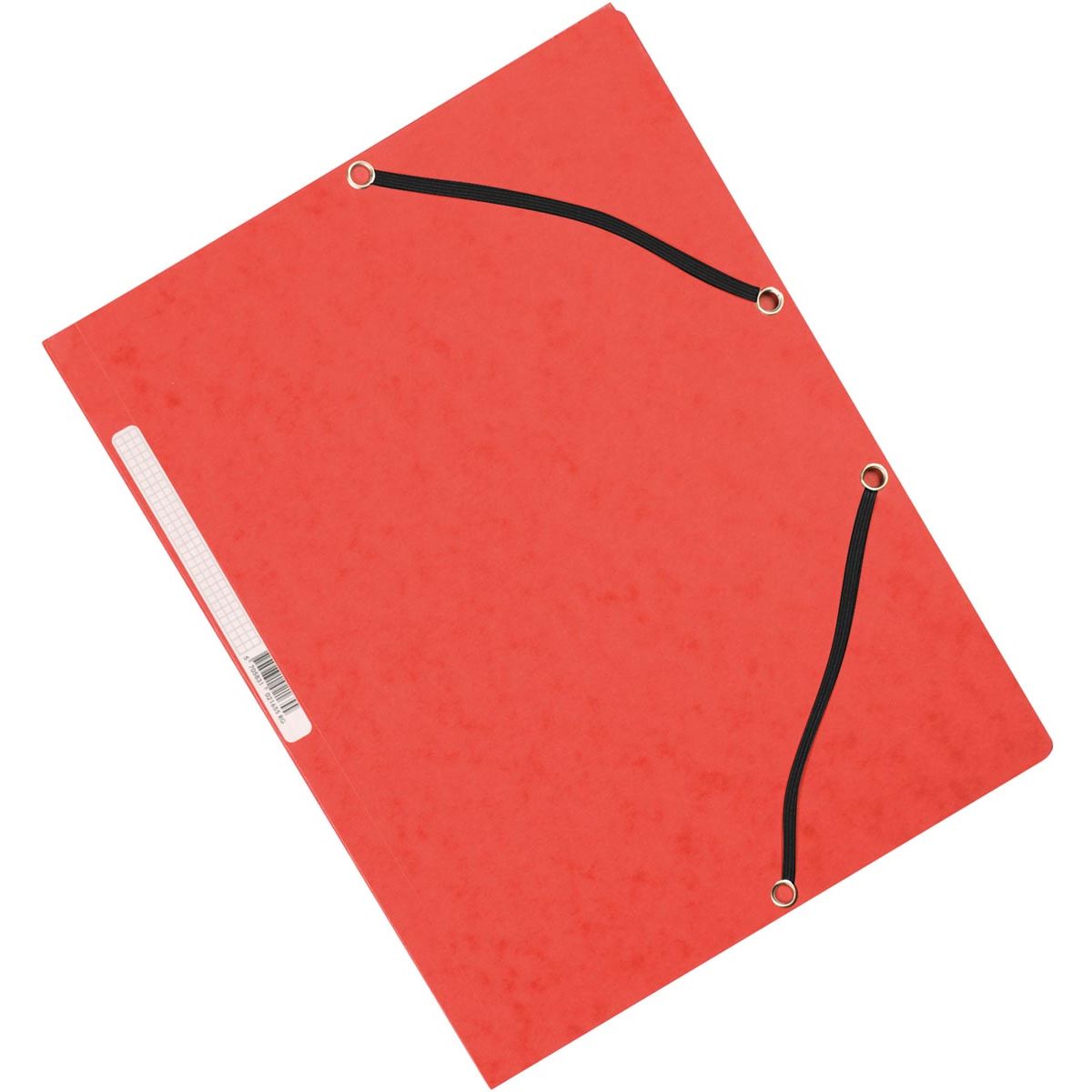 Q-CONNECT - cartellina elasto, A4, 3 lembi ed elastici, cartoncino, rosso