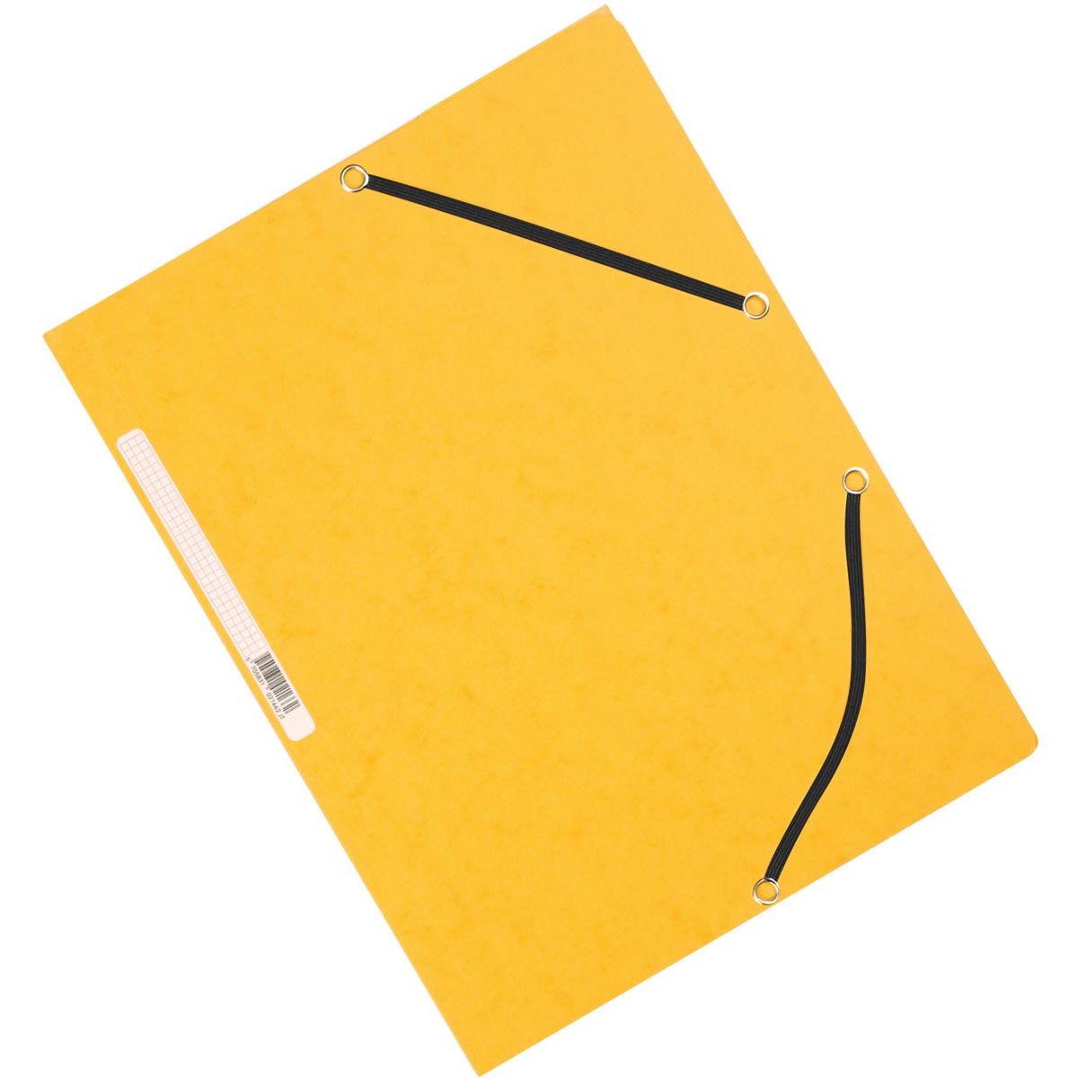 Q-CONNECT - cartellina elasto, A4, 3 lembi ed elastici, cartoncino, giallo
