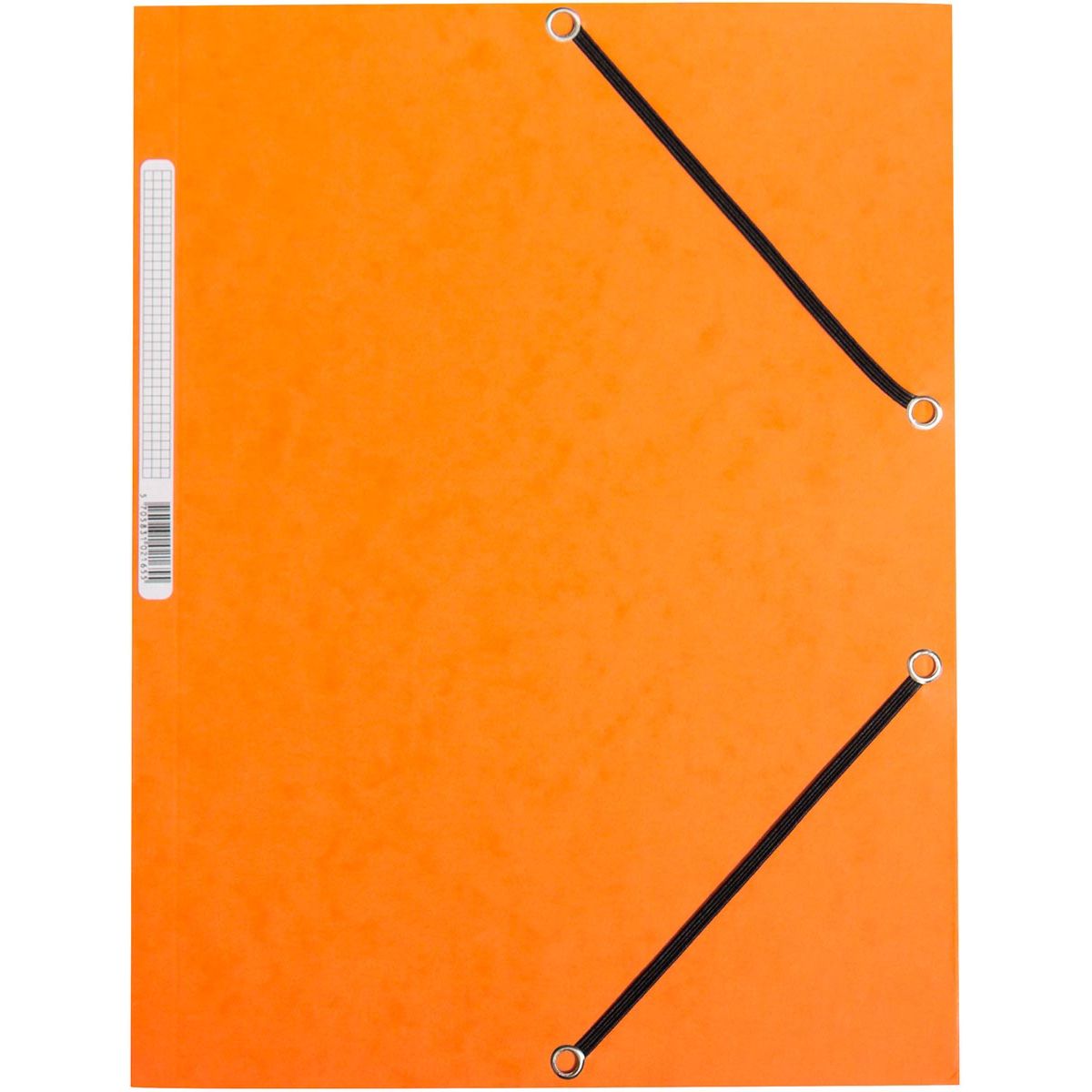 Q-CONNECT - cartellina elasto, A4, 3 lembi ed elastici, cartoncino, arancione