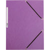 Q-CONNECT - elasto folder, A4, 3 flaps and elastic bands, cardboard, purple