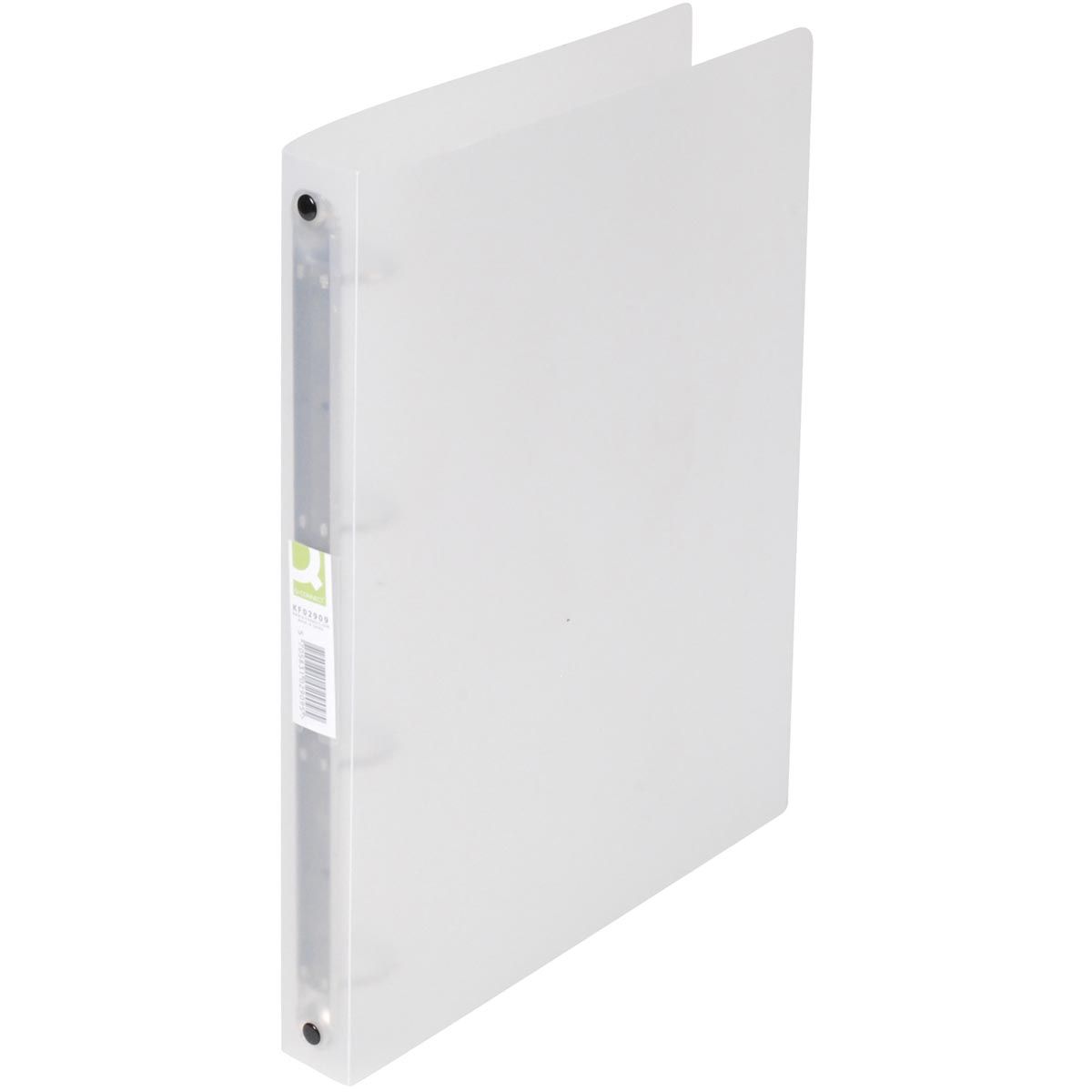 Q-CONNECT - classeur à anneaux, PP, 4 anneaux, 25 mm, transparent