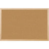 Q-CONNECT - bacheca in sughero, con cornice in legno, 90 x 60 cm