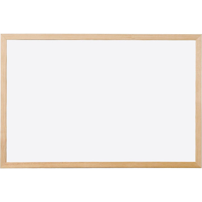 Q-CONNECT - whiteboard, with wooden frame, melamine, 120 x 90 cm