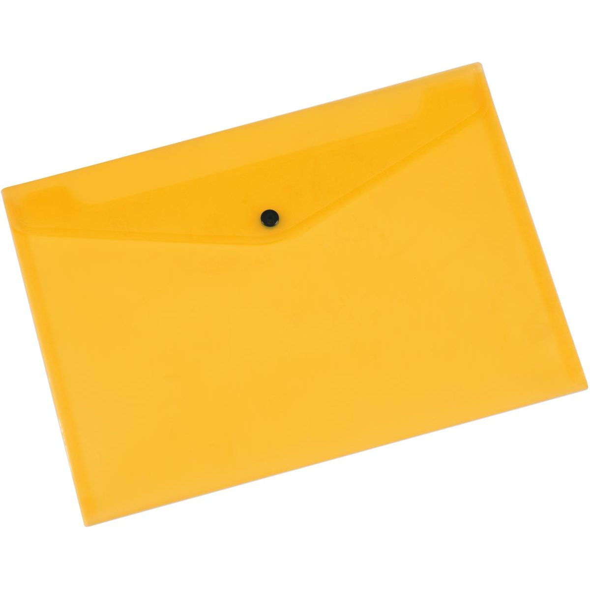 Folder de document Q-Connect-Q-Connect, A4, PP transparent, fermeture du bouton-poussoir, jaune