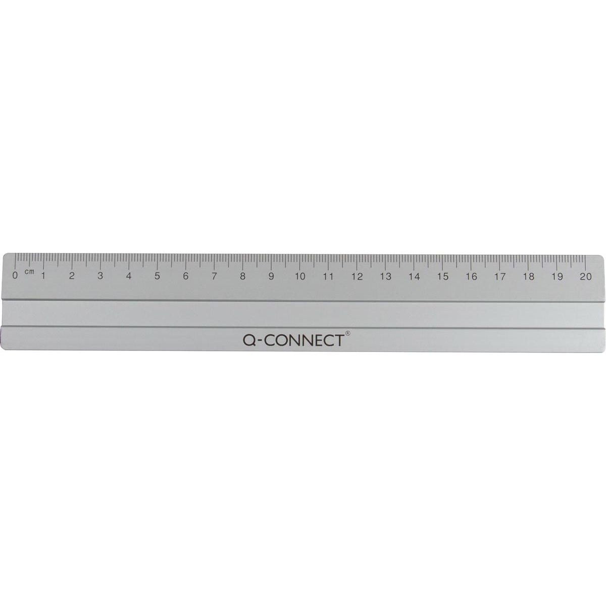 Q-CONNECT - toise à mesurer, aluminium, 20 cm, dans un étui suspendu