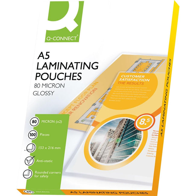Q-CONNECT - laminating pouch A5 2x 80 micron 100 pieces