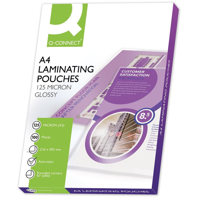 Q-CONNECT - laminating pouch A4 250 micron (2x 125 micron) 100 pieces