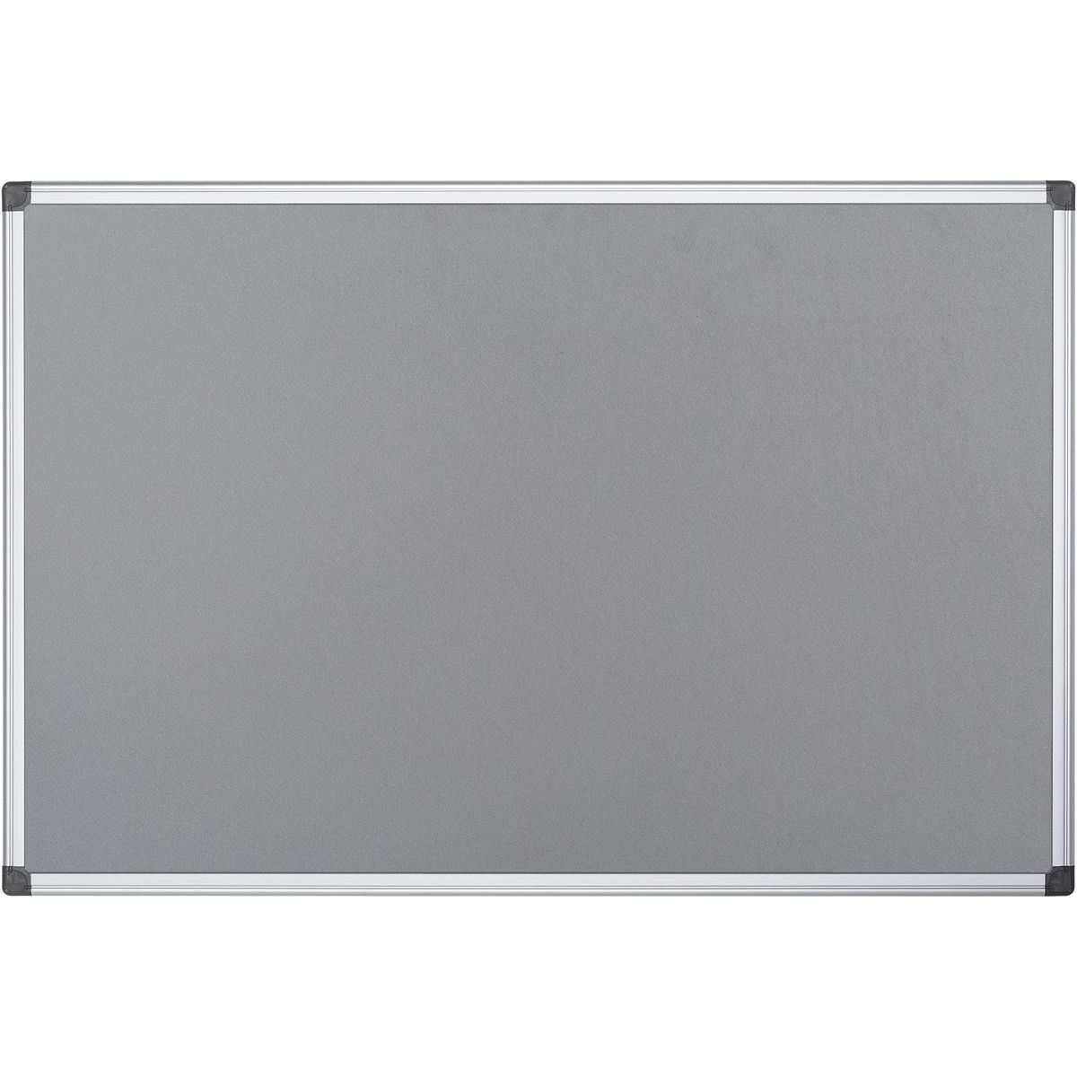 Q-CONNECT - textile board with aluminum frame 60 x 45 cm gray