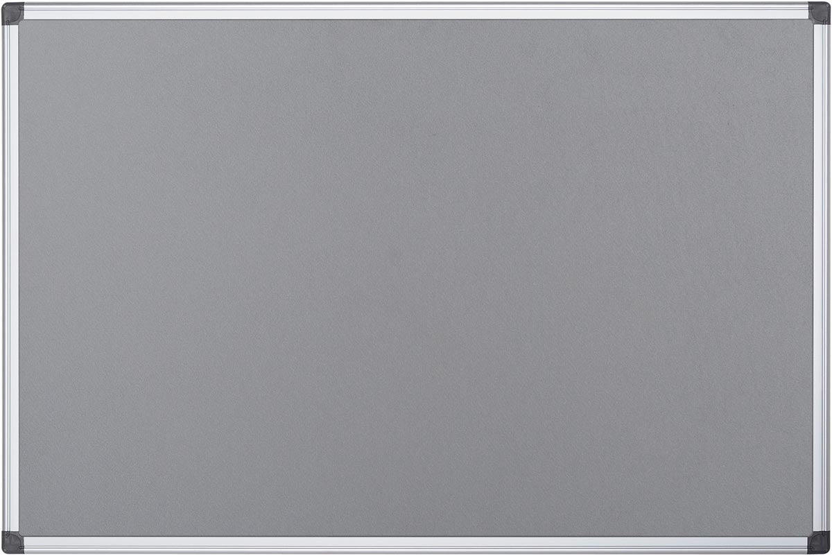 Q-CONNECT - panneau textile avec cadre en aluminium 60 x 45 cm gris