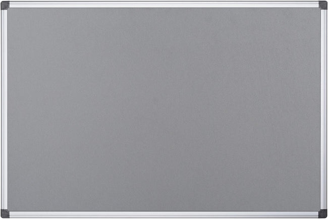 Q-CONNECT -   textielbord met aluminium frame 60 x 45 cm grijs