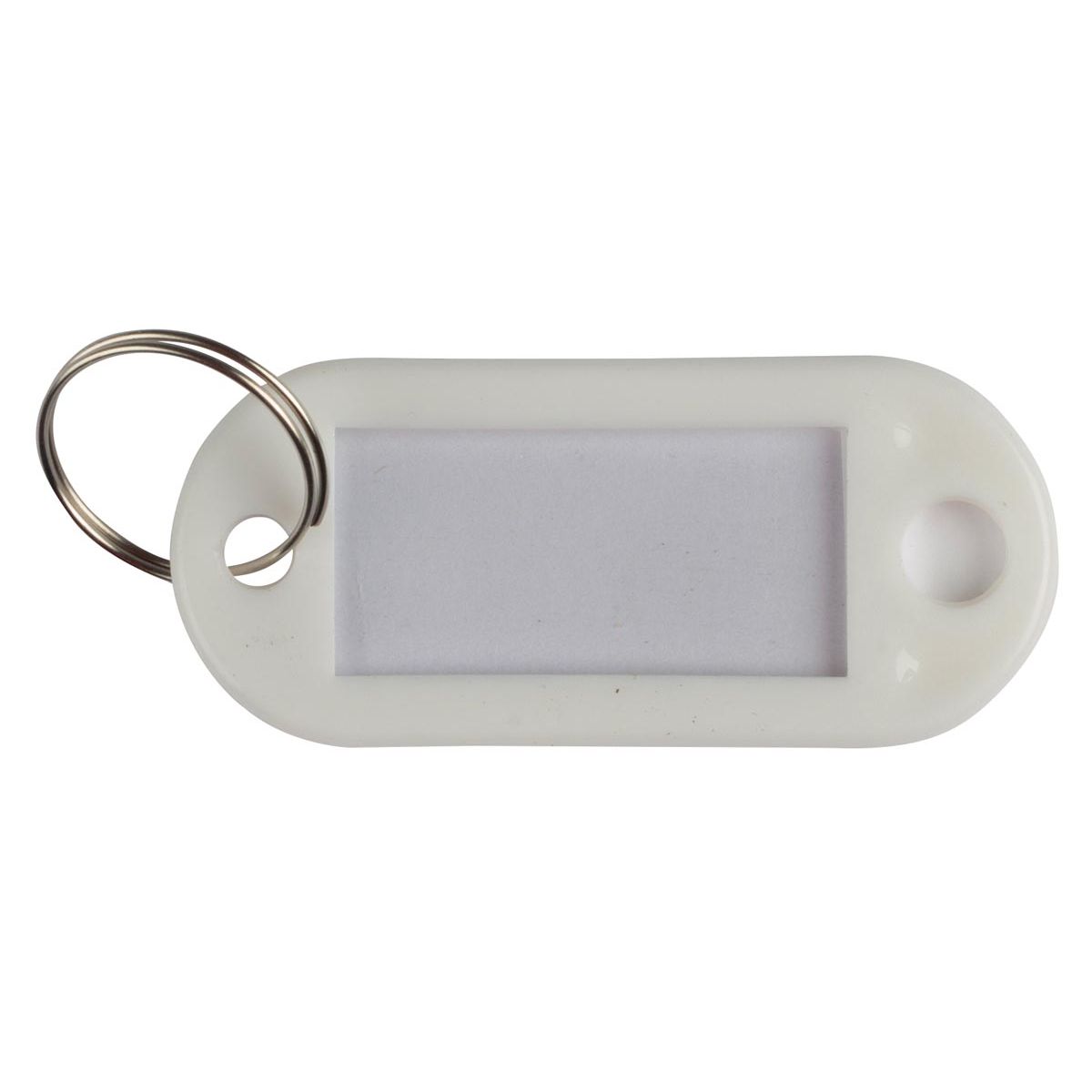 Q-CONNECT - key ring, pack of 10, white