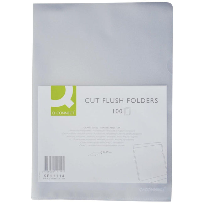 Q-CONNECT - L-folder, grained, 90 micron, pack of 100 pieces