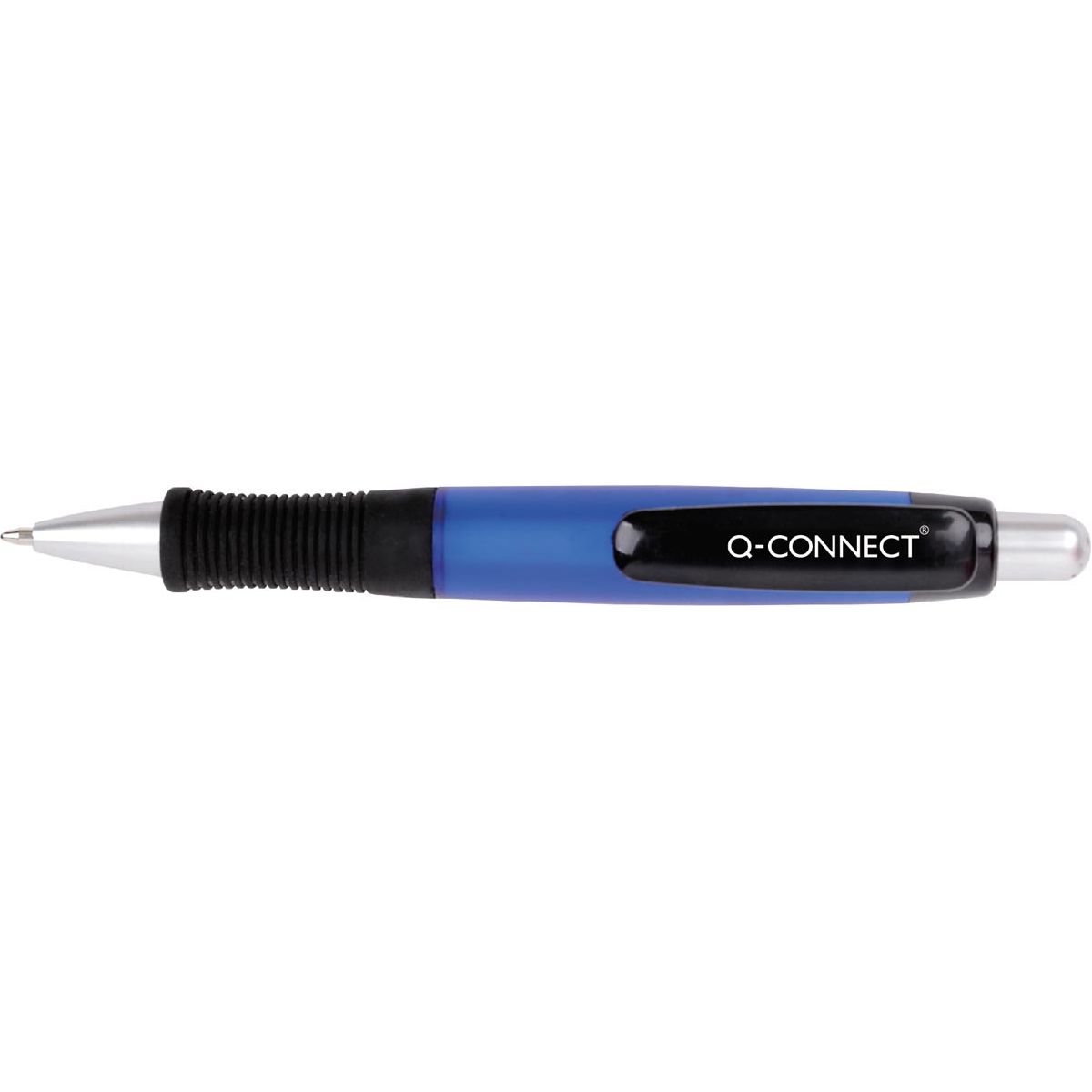 Connect-Q-Connect-Connect Pen, avec poignée, 0,7 mm, point moyen, bleu