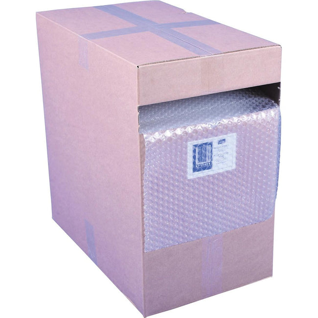 Q-CONNECT - bubble film, in dispenser box, 28.5 cm x 50 meters, transparent