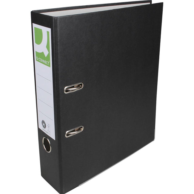 Q-CONNECT - binder, for ft A4, made of Recycolor paper, spine of 8 cm, black