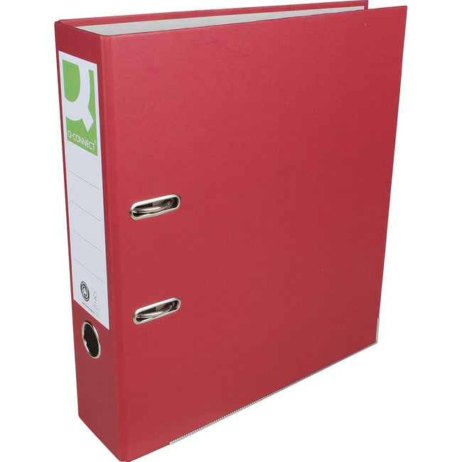 Q-CONNECT - binder, for ft A4, made of Recycolor paper, spine of 8 cm, burgundy