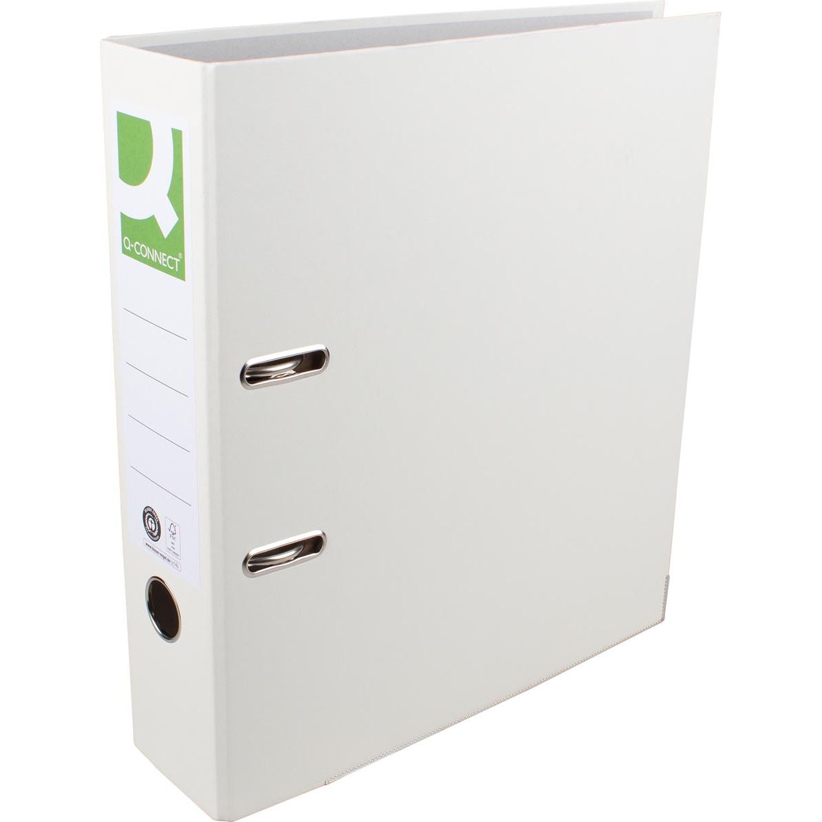Q-CONNECT -   ordner, voor ft A4, uit Recycolor papier, rug van 8 cm, wit