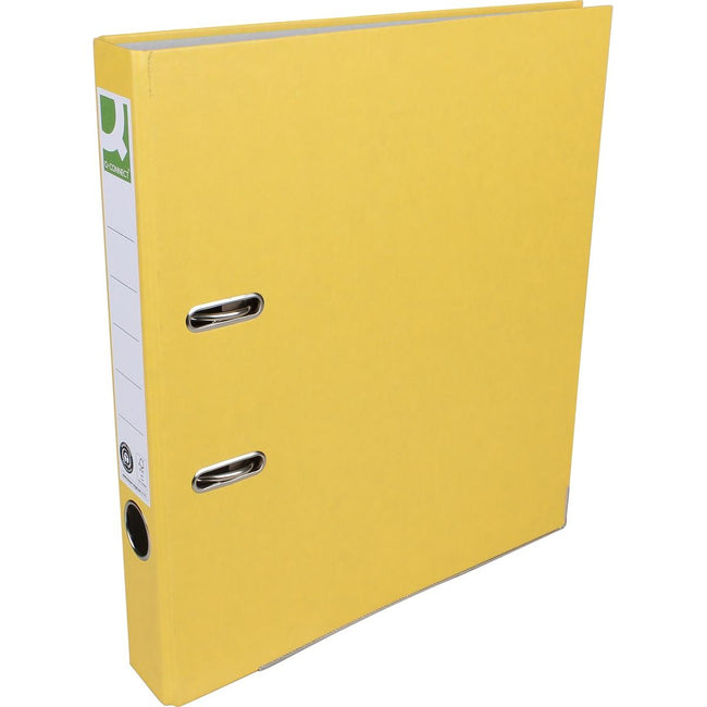 Q-CONNECT - binder, for ft A4, made of Recycolor paper, spine of 5 cm, yellow