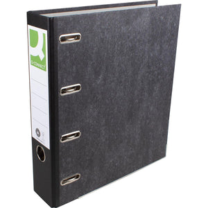 Q-CONNECT -   ordner, voor ft A4, gewolkt, dubbel, rug van 8 cm, zwart