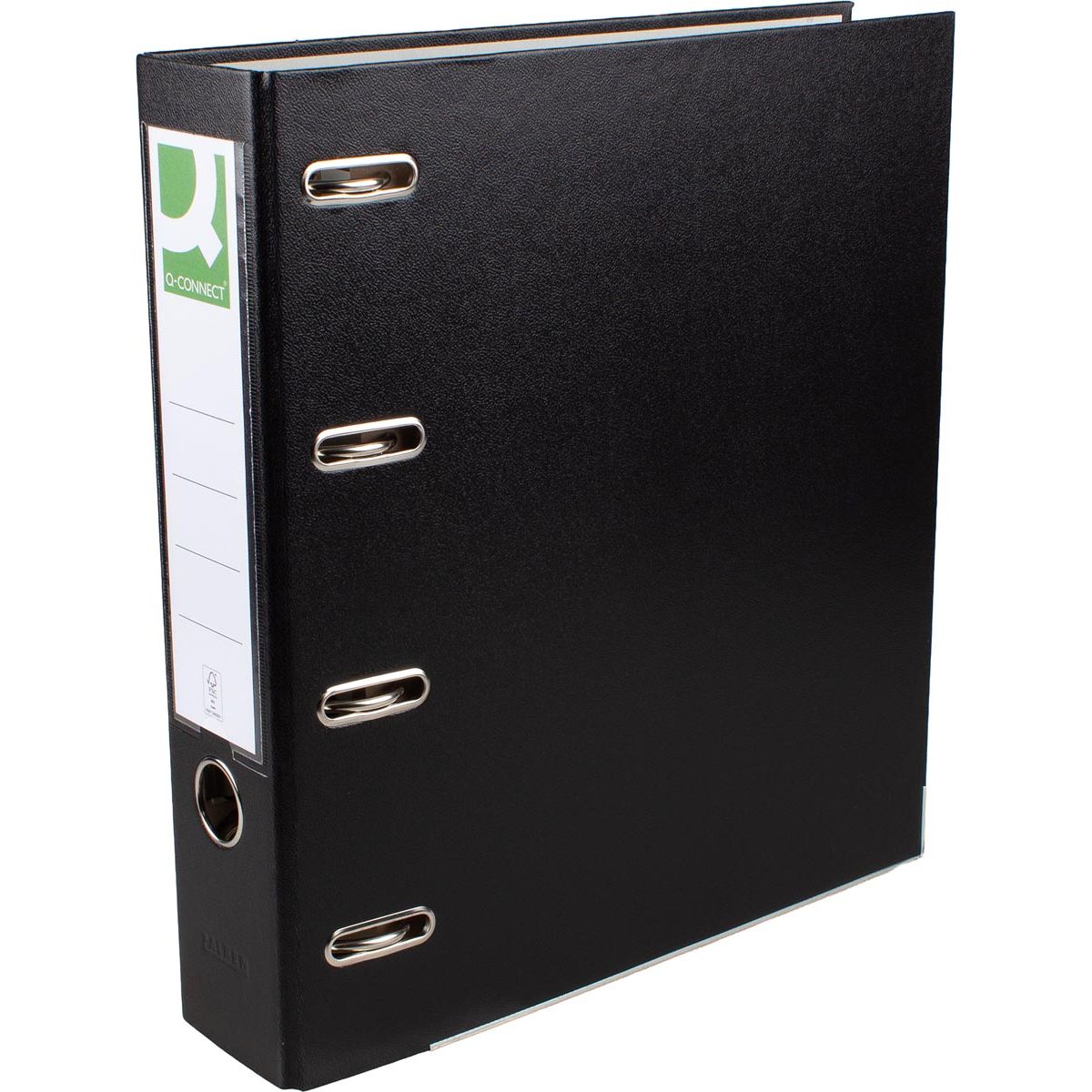 Q-CONNECT -   ordner, voor ft A4, uit PP en papier, dubbel, rug van 8 cm zwart