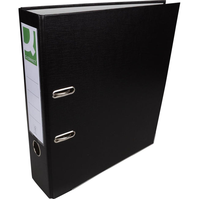 Q-CONNECT - binder, for ft A4, made of PP and paper, with protective edge, spine of 8 cm, black
